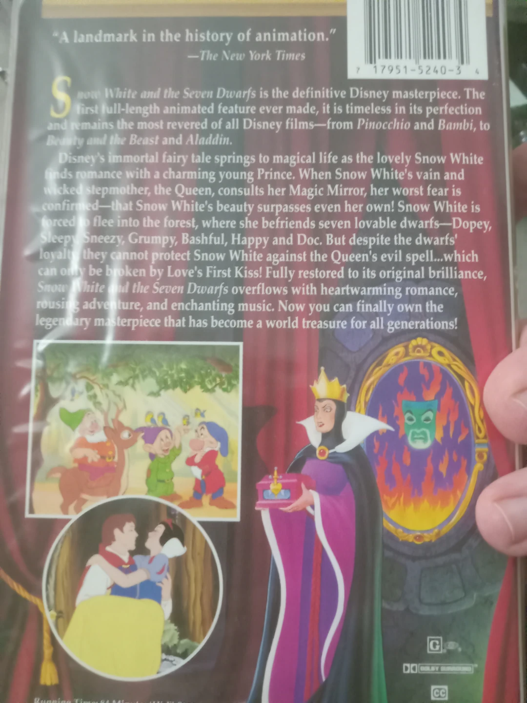Snow white and the seven dwarfs masterpiece VHS - photo 2