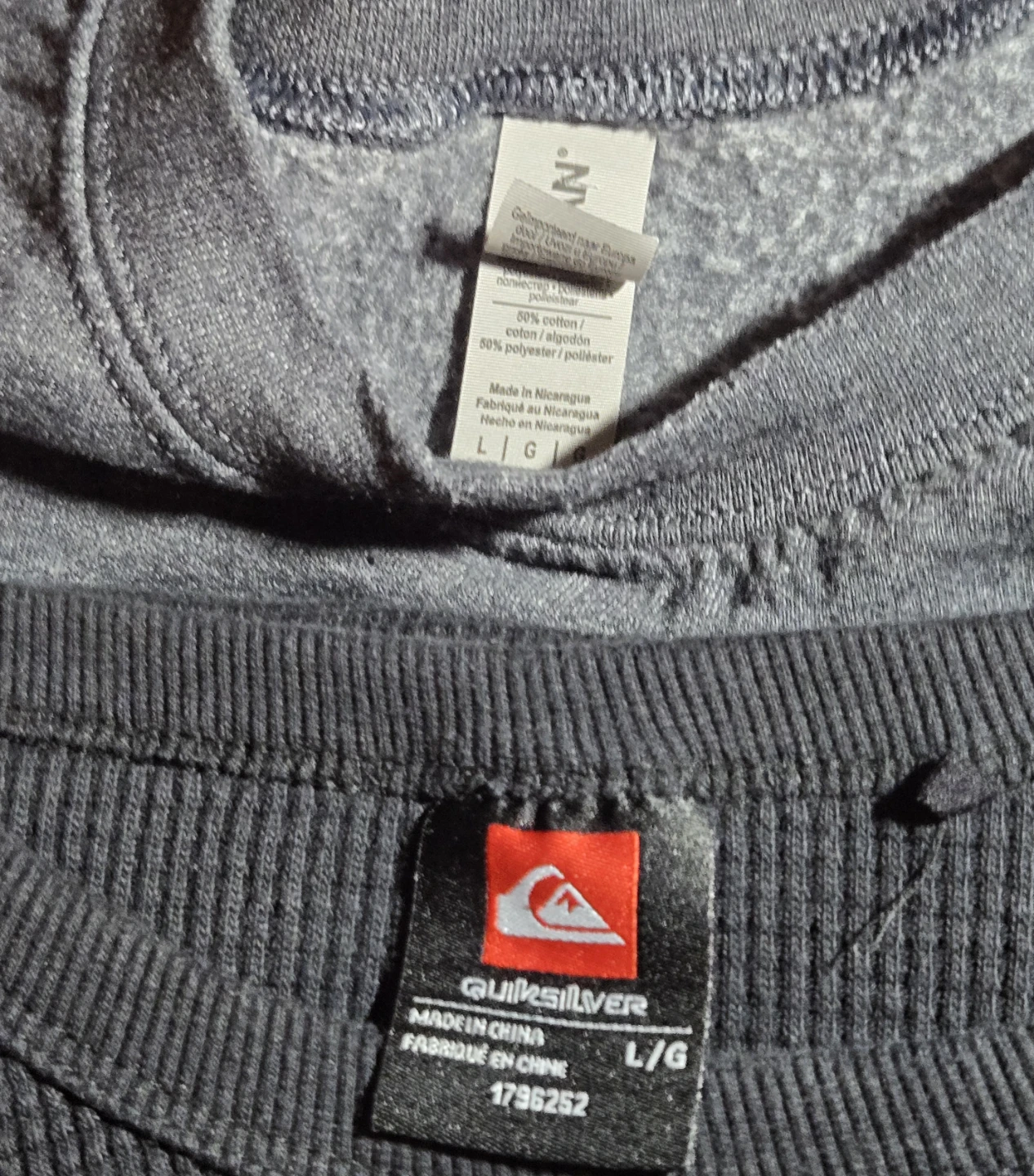 LARGE Men's Henley, Sweat & 3 TEES.Quicksilver, Cowbell & Egara. - photo 4