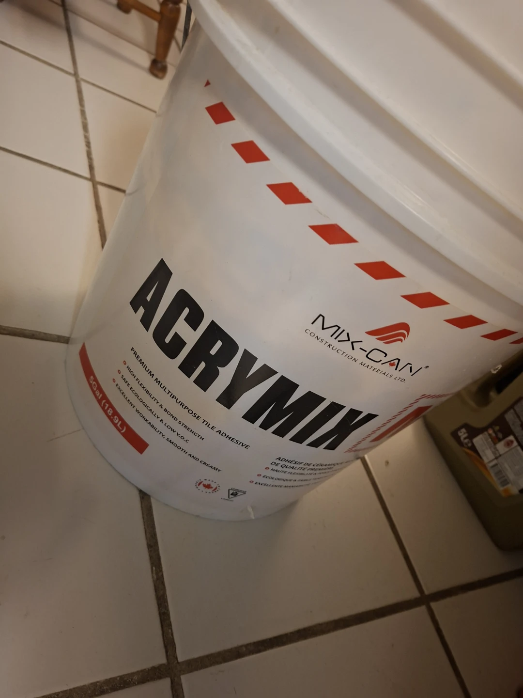 Mix-Can Acrymix Tile Adhesive - Partially Used