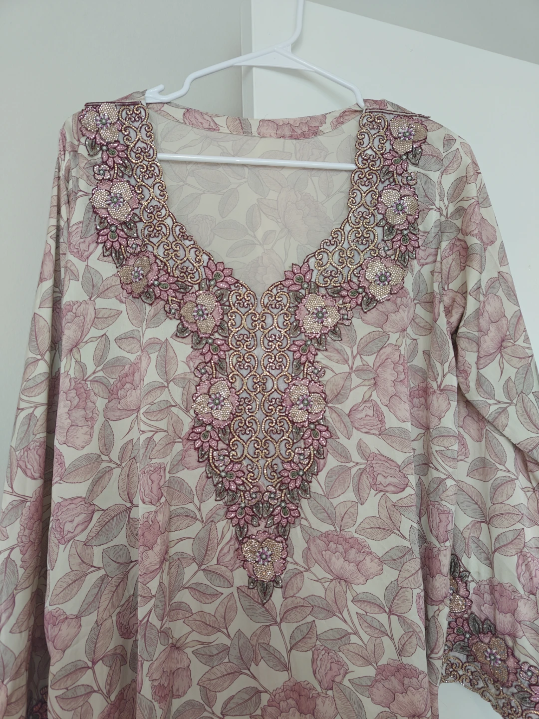 Floral Embroidered Kaftan Dress - photo 2