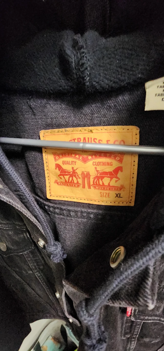 Levi's Black Denim Hoodie Jacket - photo 3