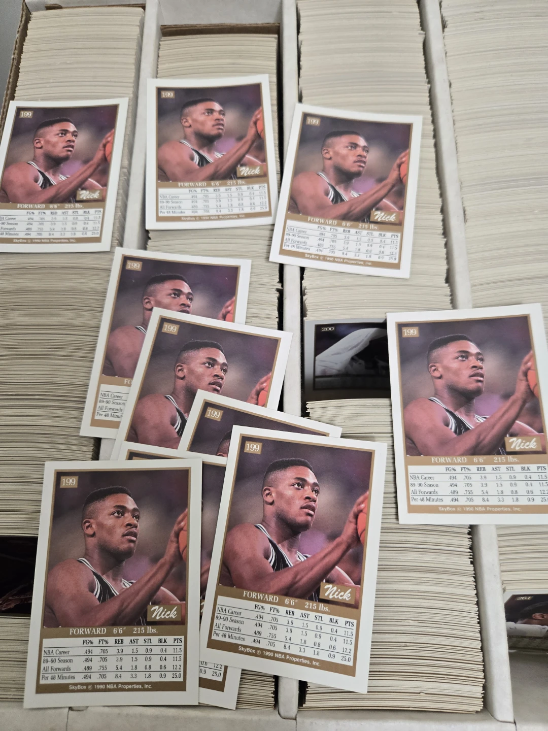 Collection of 1990 SkyBox NBA Trading Cards