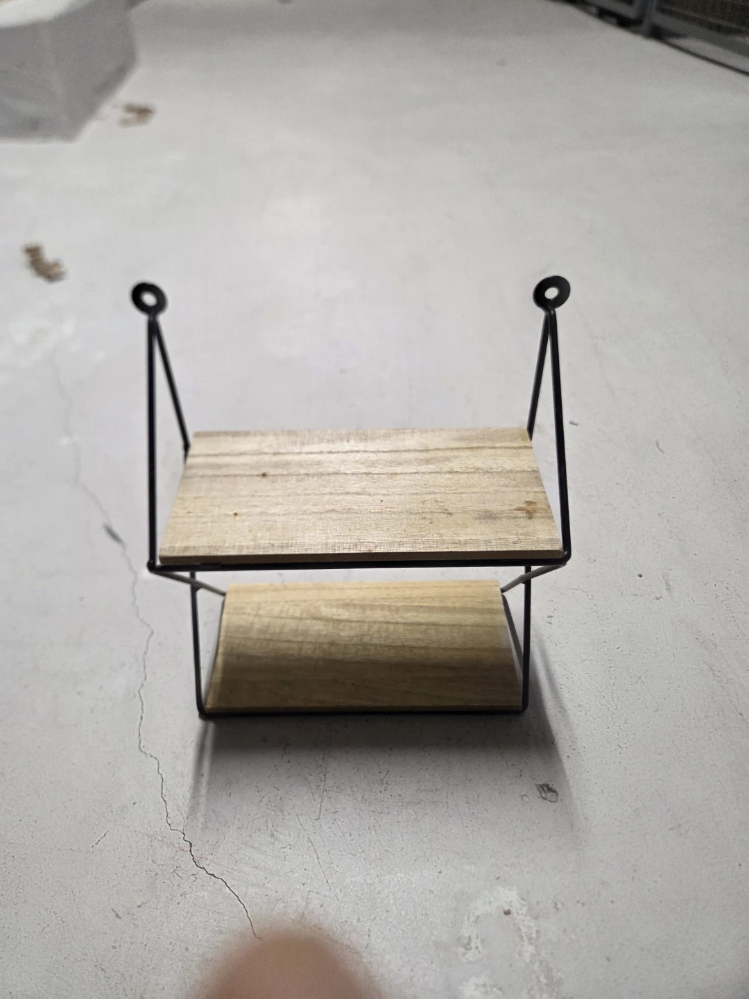 Two-Tier Wall Mounted Wooden Shelf