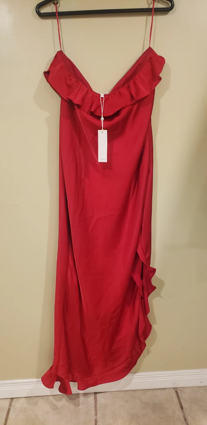 Heartloom Red Ruffle Maxi Dress