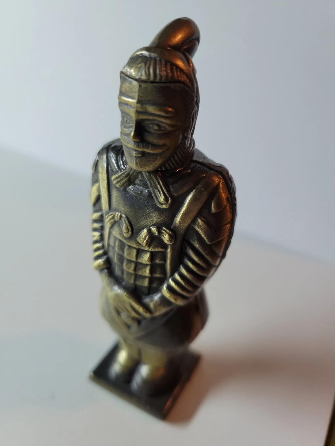 Terracotta Warrior Brass Figurine Box - photo 2