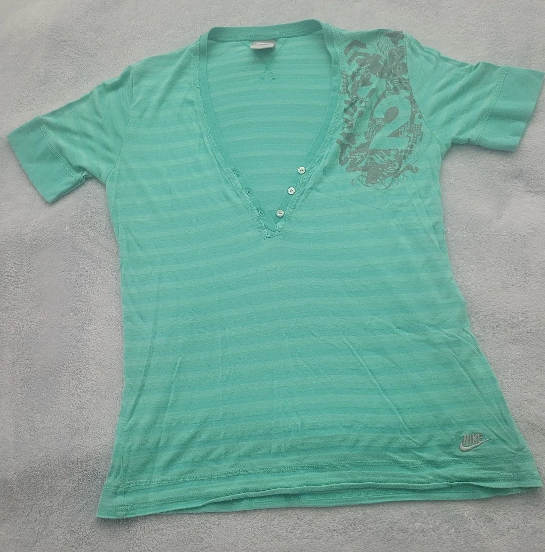 Nike Women's V-Neck Striped T-Shirt