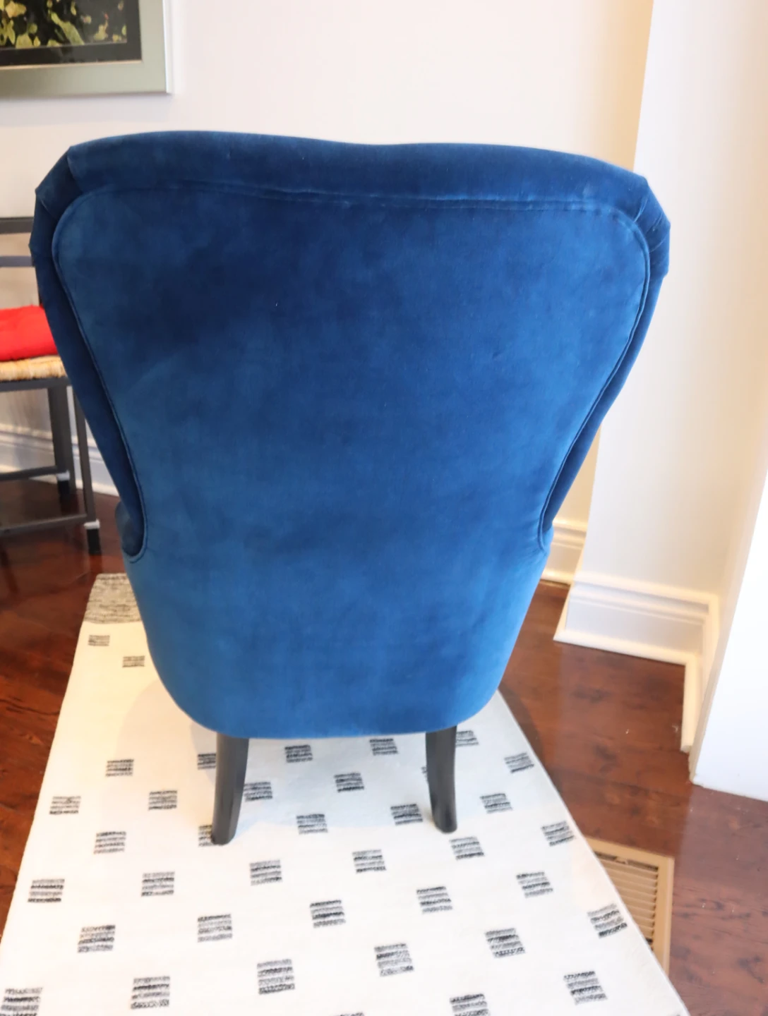 Blue Velvet Accent Chair - photo 2