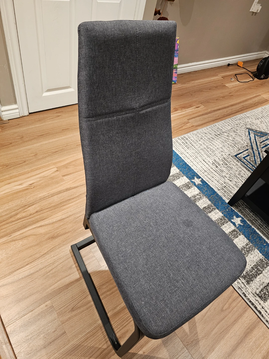 Modern Grey Fabric Dining Chair