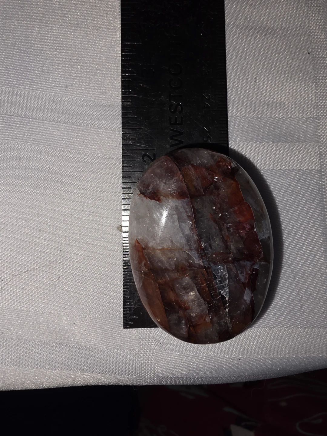 Fire Quartz palmstone 2 inches