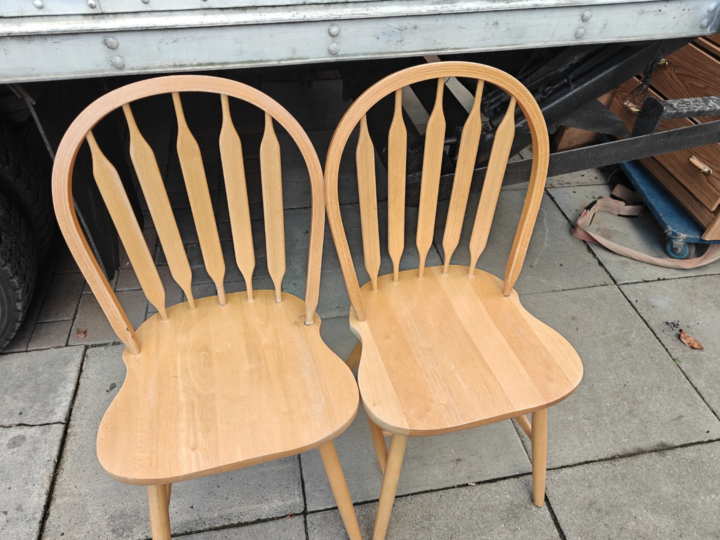 Two Wooden Windsor Chairs