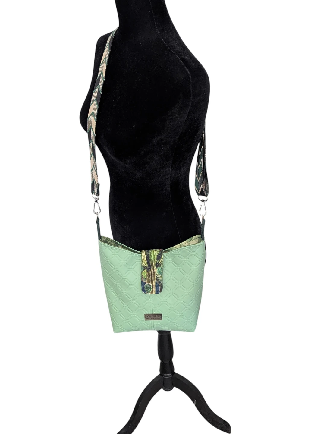 Cactus Green Bucket Crossbody Bag