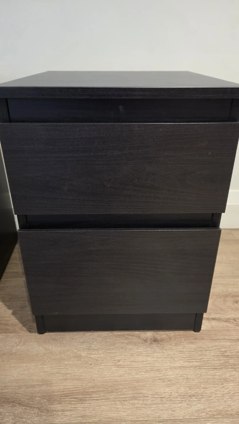Set of two MALM Chest of 2 drawers, black-brown - photo 5