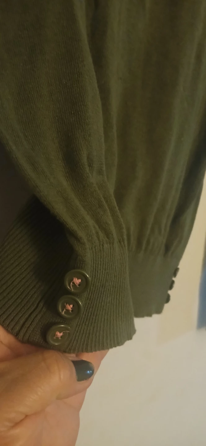 t/o Olive Green Long-Sleeve Sweater Large - photo 2