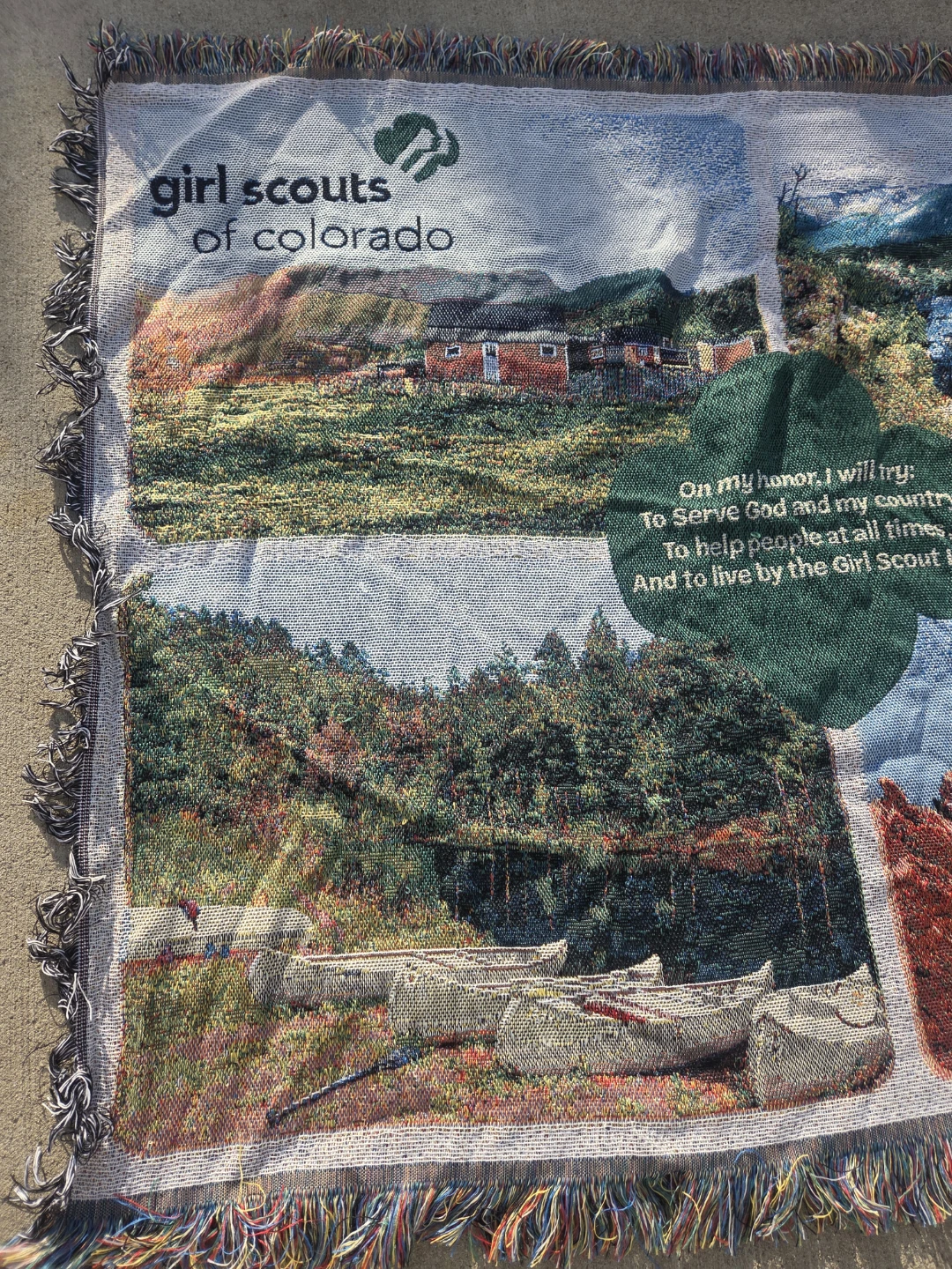 Girl Scouts of Colorado 100 Years Woven Throw Blanket - photo 2