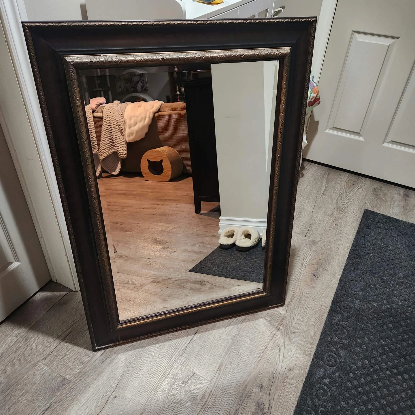 Large framed mirror