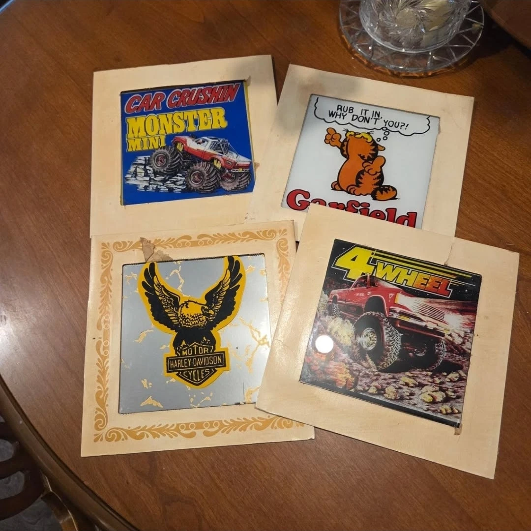 Vintage 1980s carnival mirror tiles!