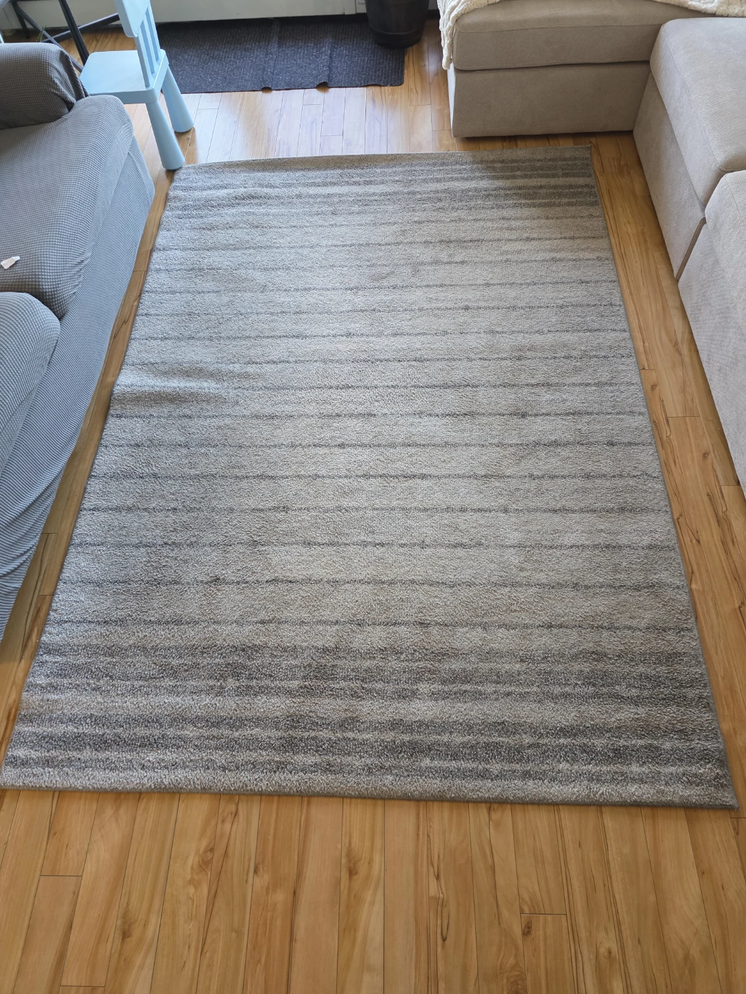 Grey Striped Area Rug - photo 3