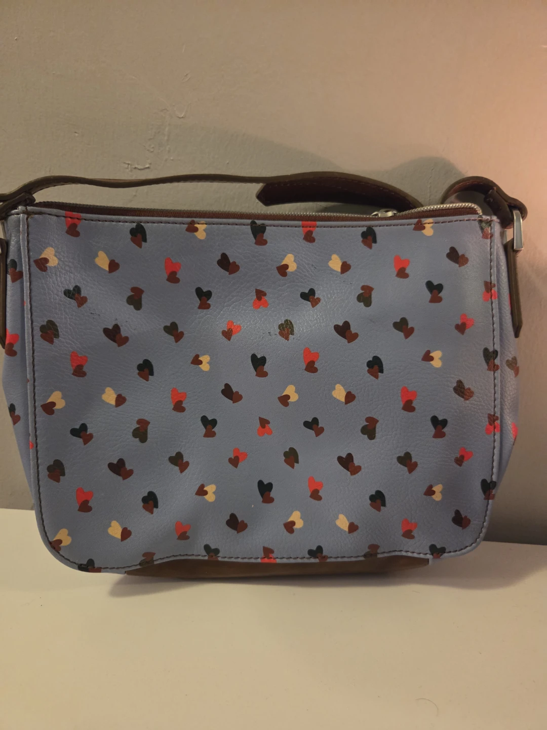 Fossil Crossbody Bag with Heart Print - photo 2