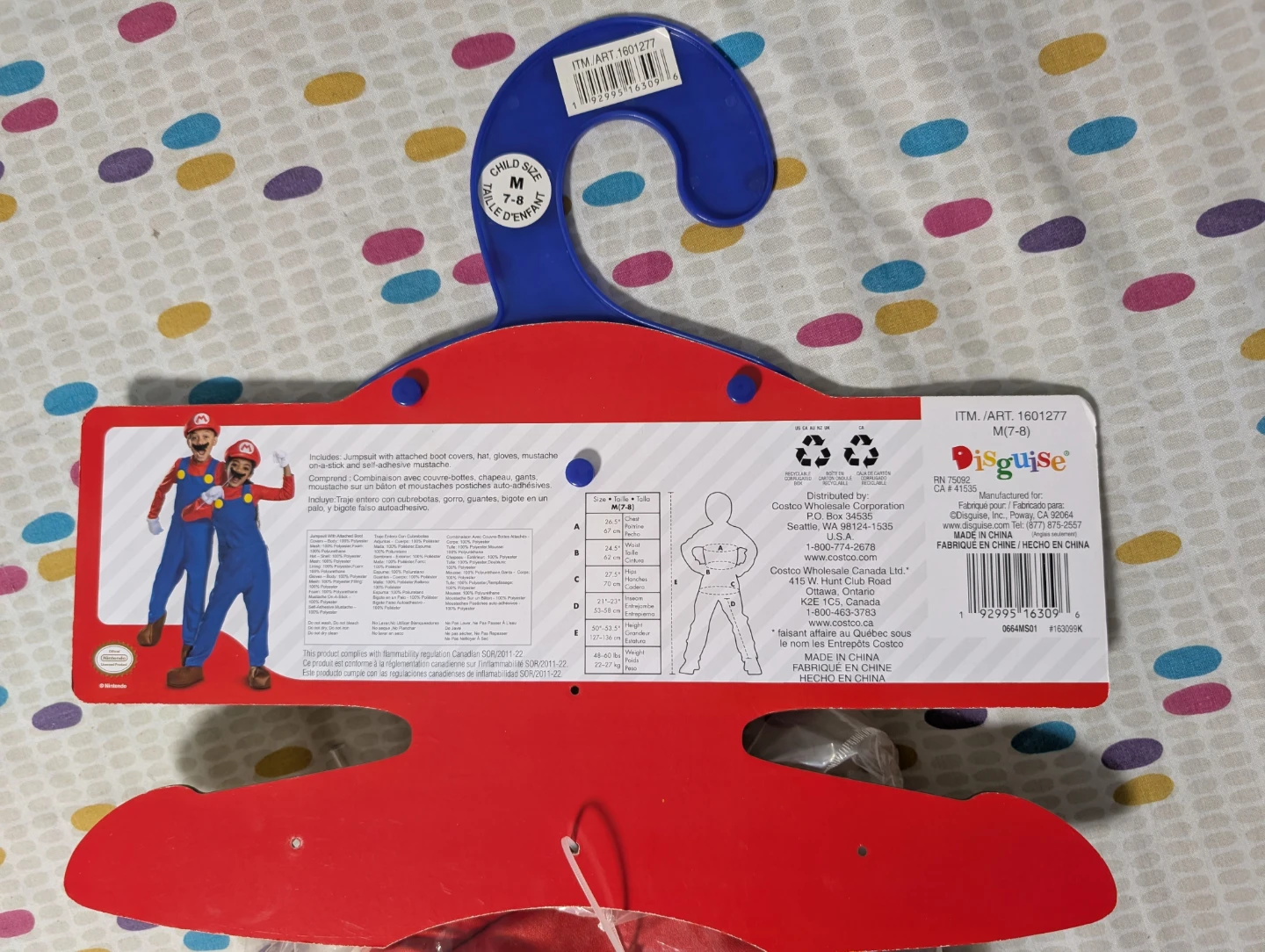 Super Mario Child Costume Size M 7-8 / Halloween costume - photo 2