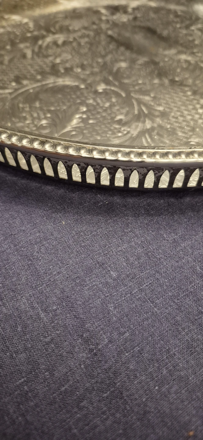 Silver plated serving tray - photo 2