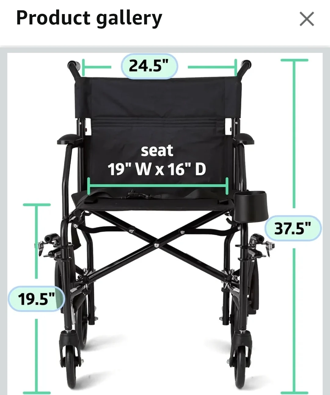 NEW- Medline Ultra Lightweight Transport Wheelchair - photo 5