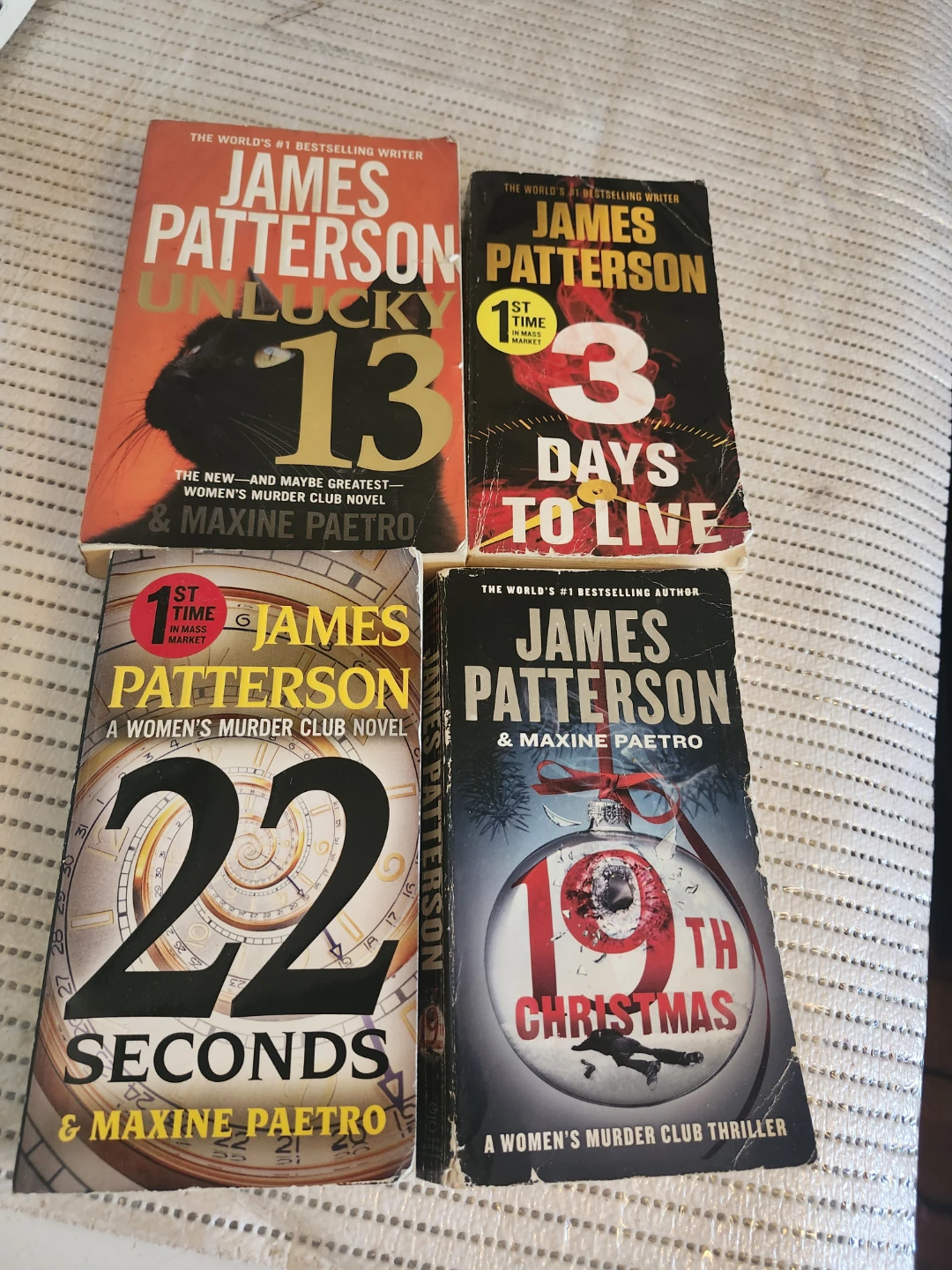4 James Patterson Thriller Novels