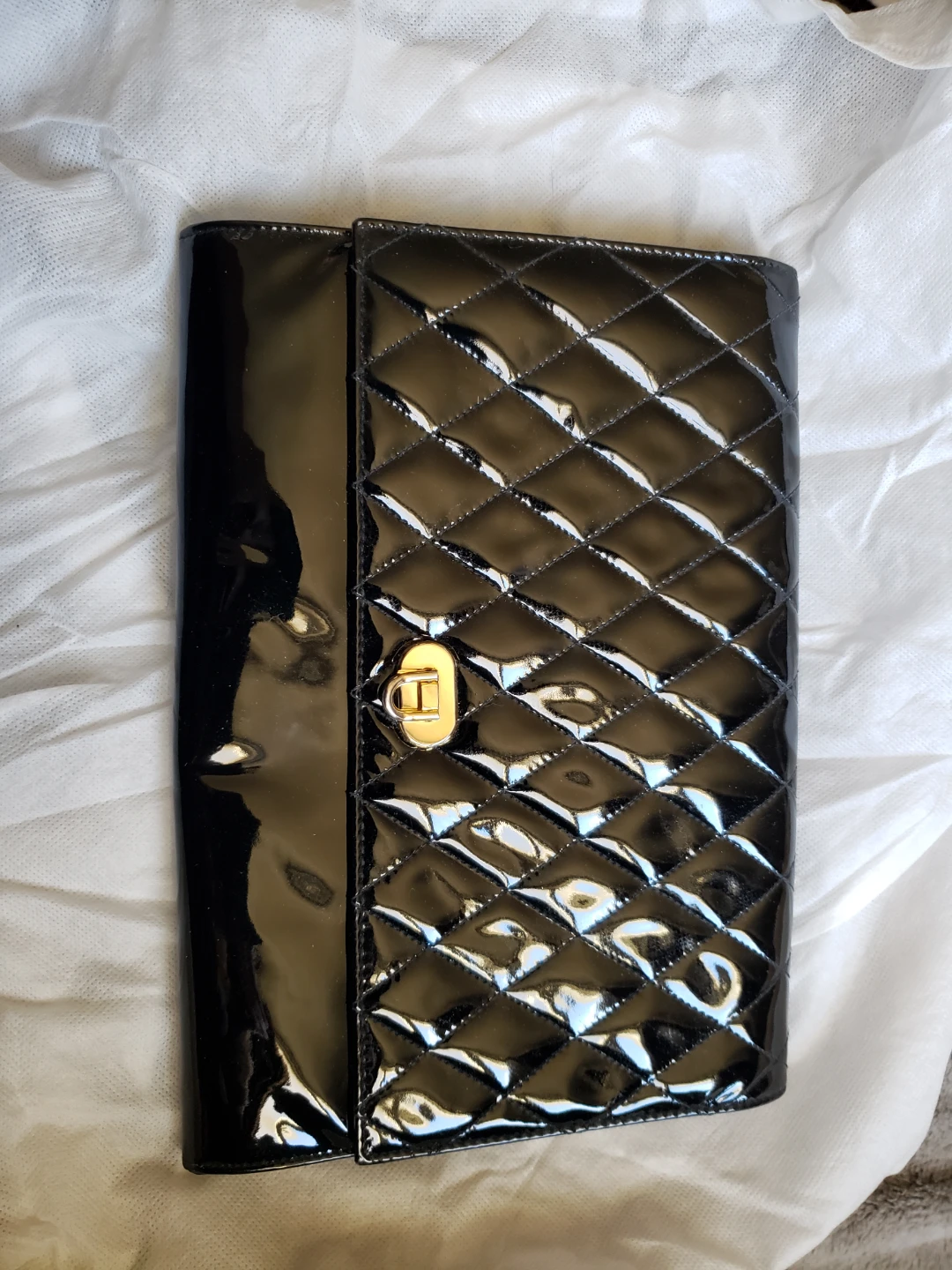 Arnold Churgin Quilted Patent Clutch