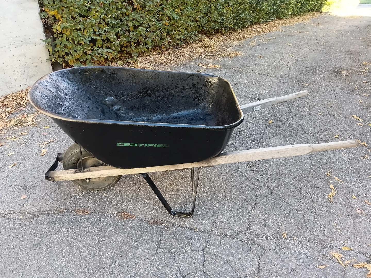 Sturdy Certified Premium Black Steel Wheelbarrow