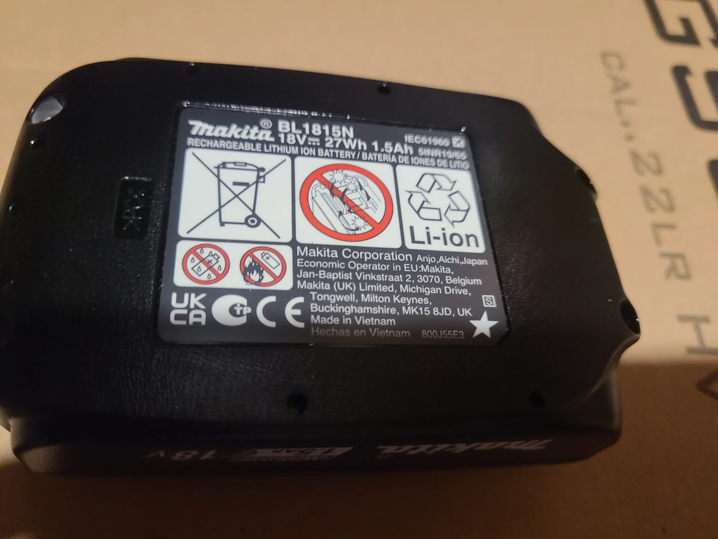 Makita BL1815N 18V 1.5Ah Lithium-Ion Battery - photo 2