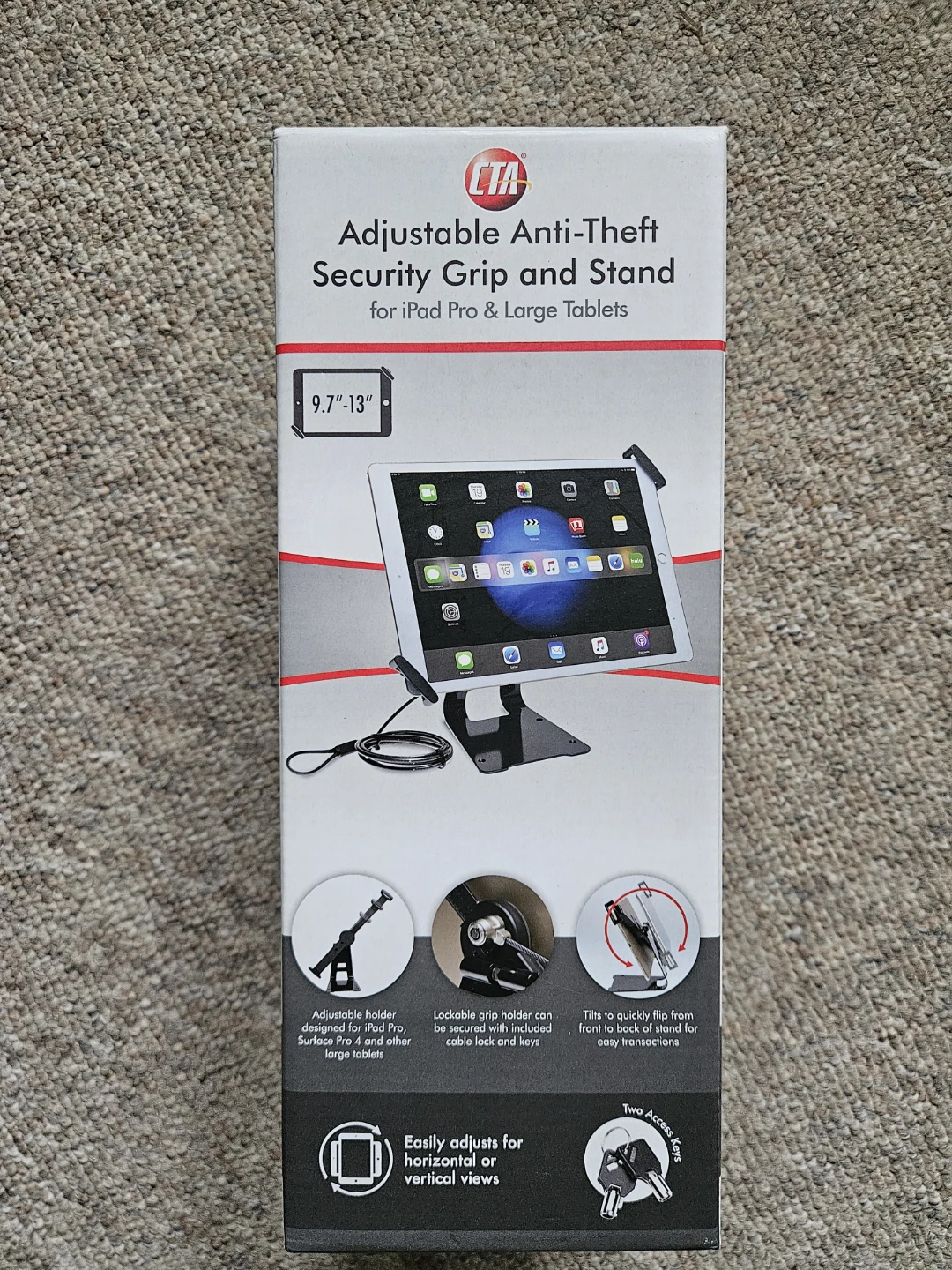 Ipad stand NEVER USED with security system with lock a d key