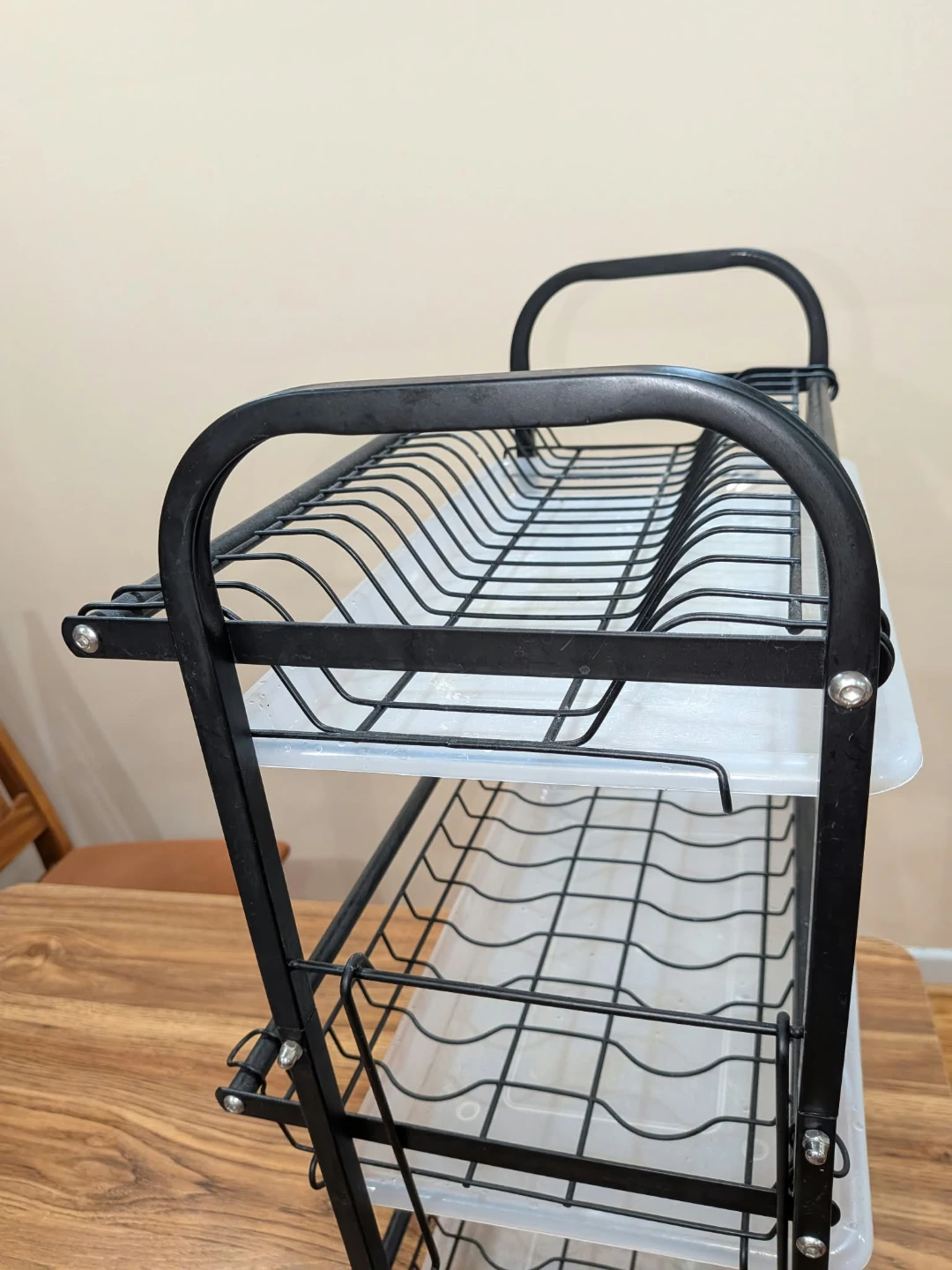 3-Tier Black Metal Dish Drying Rack - photo 4
