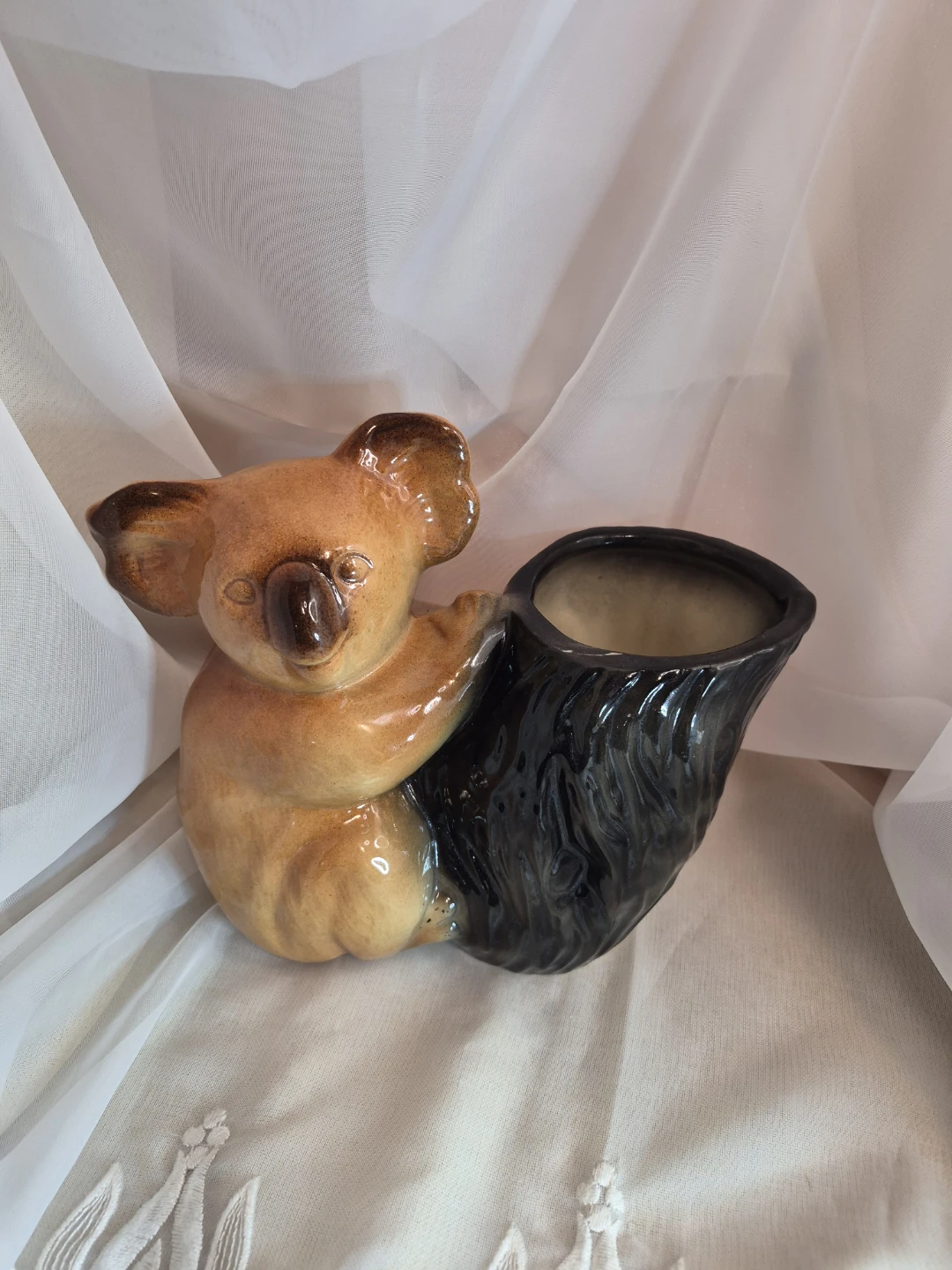 So Cute Vintage Large Ceramic Koala Bear Planter - photo 5