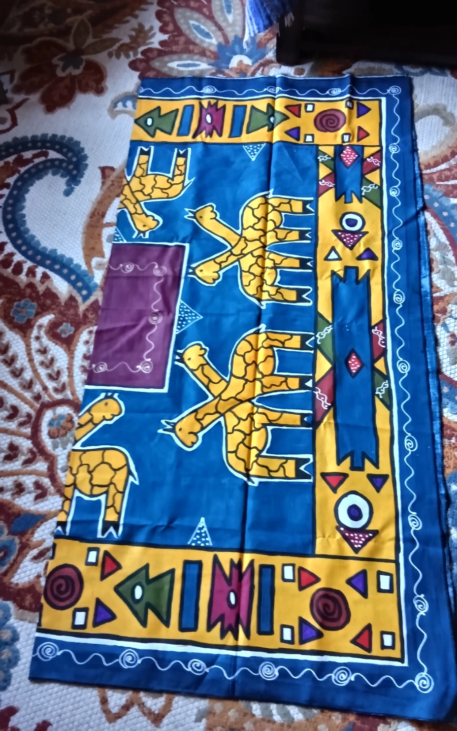Large Square Tribal Giraffe Tablecloth/Tapestry - photo 3