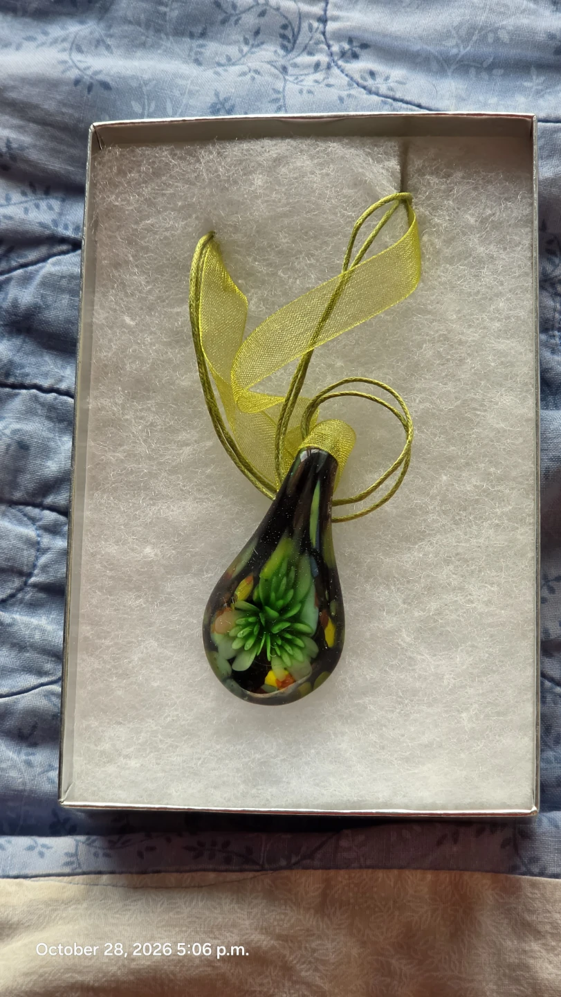 Art Glass Pendant Necklace