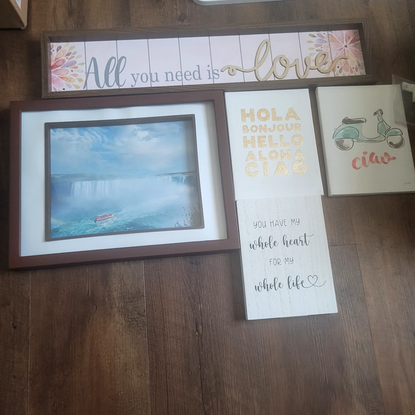 Set of 5 Decorative Wall Art Signs