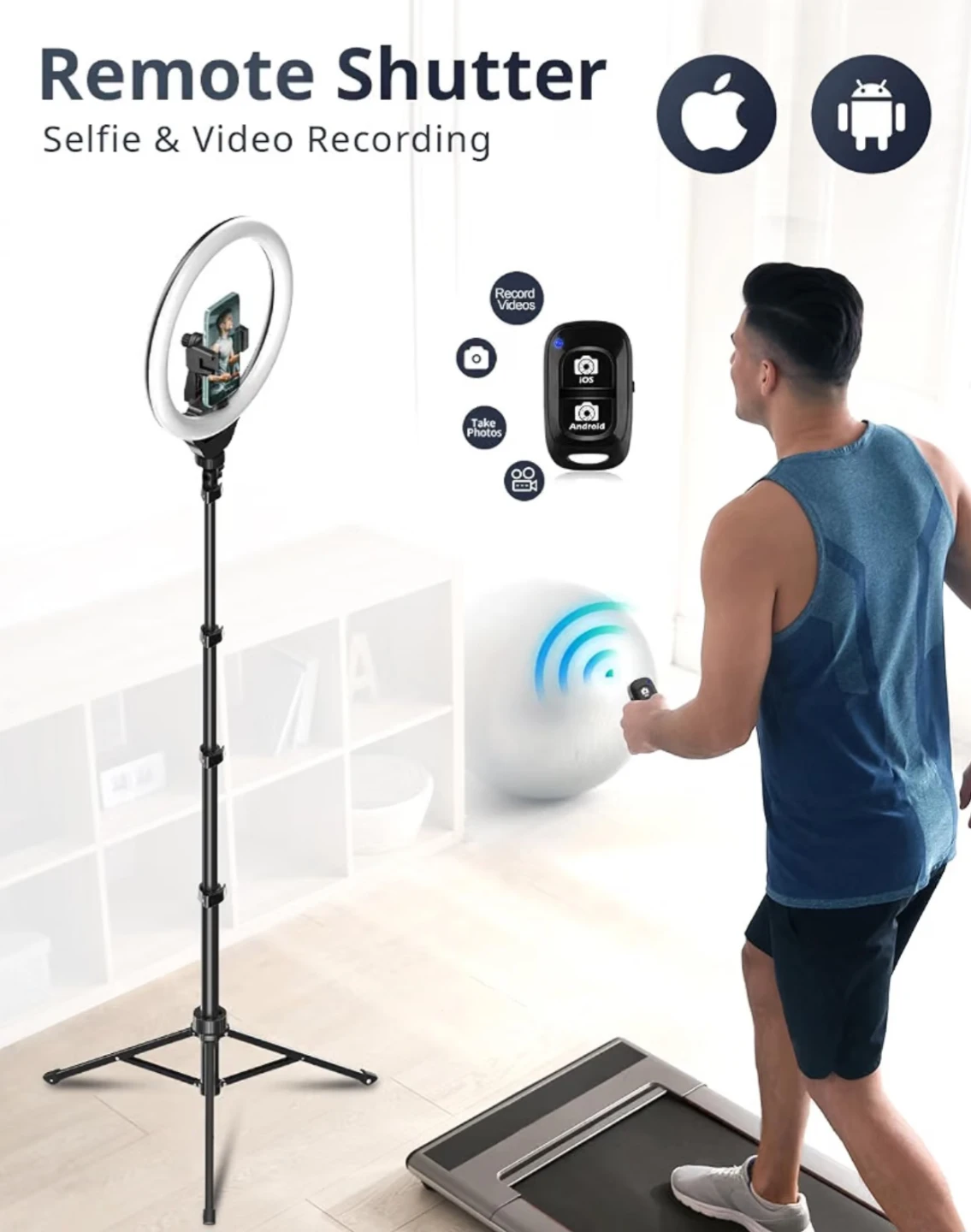 UBeesize Ring Light with Tripod Stand and Remote - photo 3