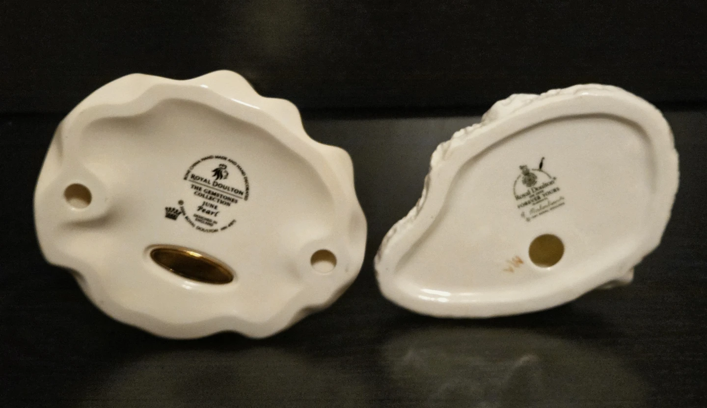 Royal Doulton Figurine Pair, June Pearl & Forever Yours, Mint - photo 3
