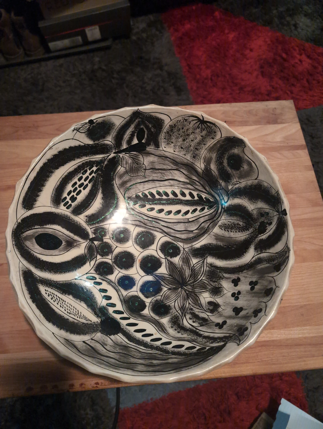 Hand-Painted Decorative Ceramic Bowl - photo 2