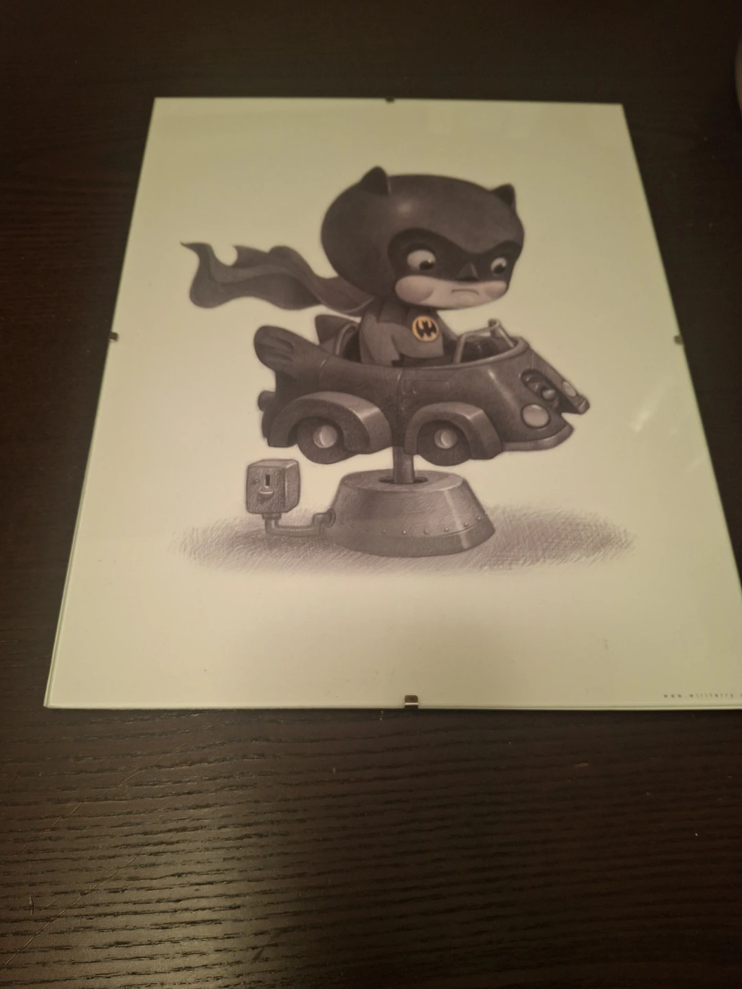 Framed Batman Art Print by Illustrator Will Terry – Clip Frame