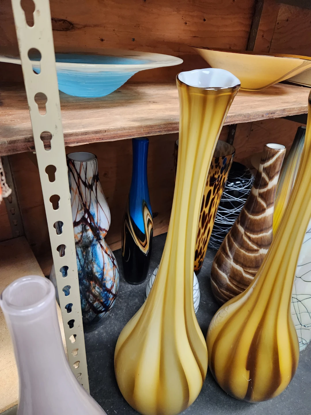 Assorted Hand-Blown Art Glass Vases - photo 4