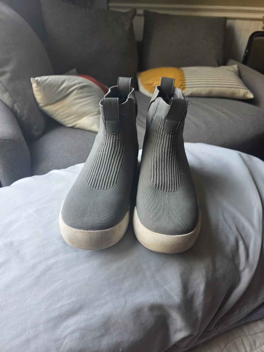 Vessi Grey Slip-on Shoes