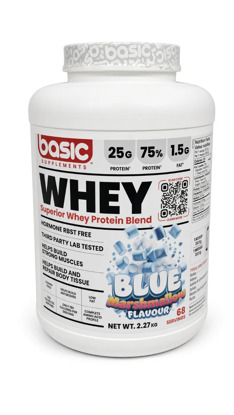 Basic Supplements Superior Whey Protein Blue Marshmallow2.27 kg