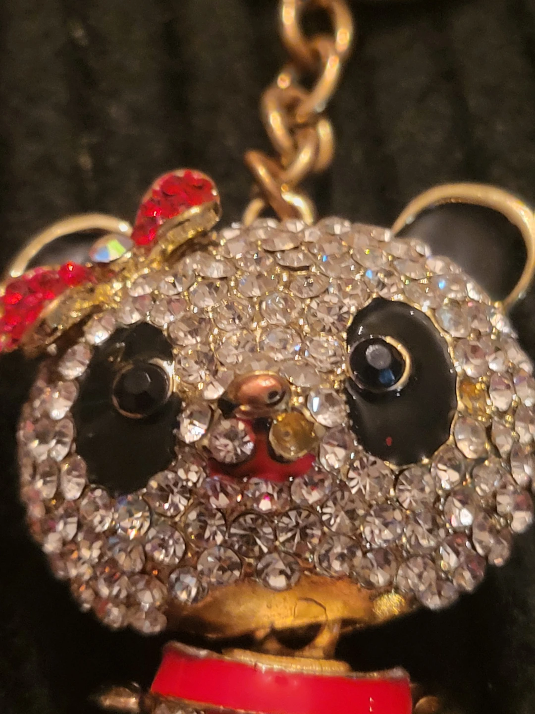 Rhinestone Panda Bear Key Chain - photo 2