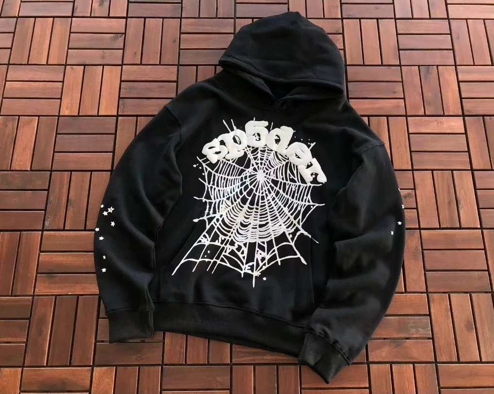 Sp5der Black Spider Web Hoodie