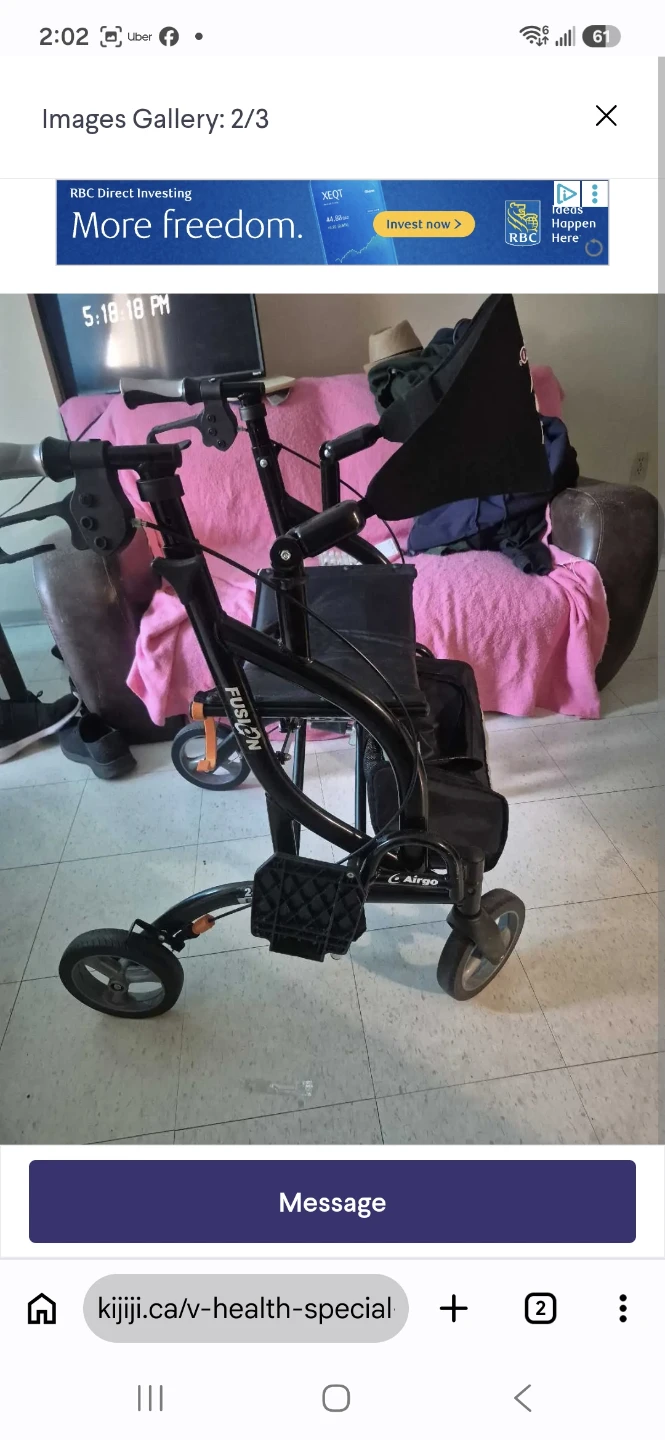 Airgo Fusion 2-in-1 Rollator and Transport Chair - photo 3