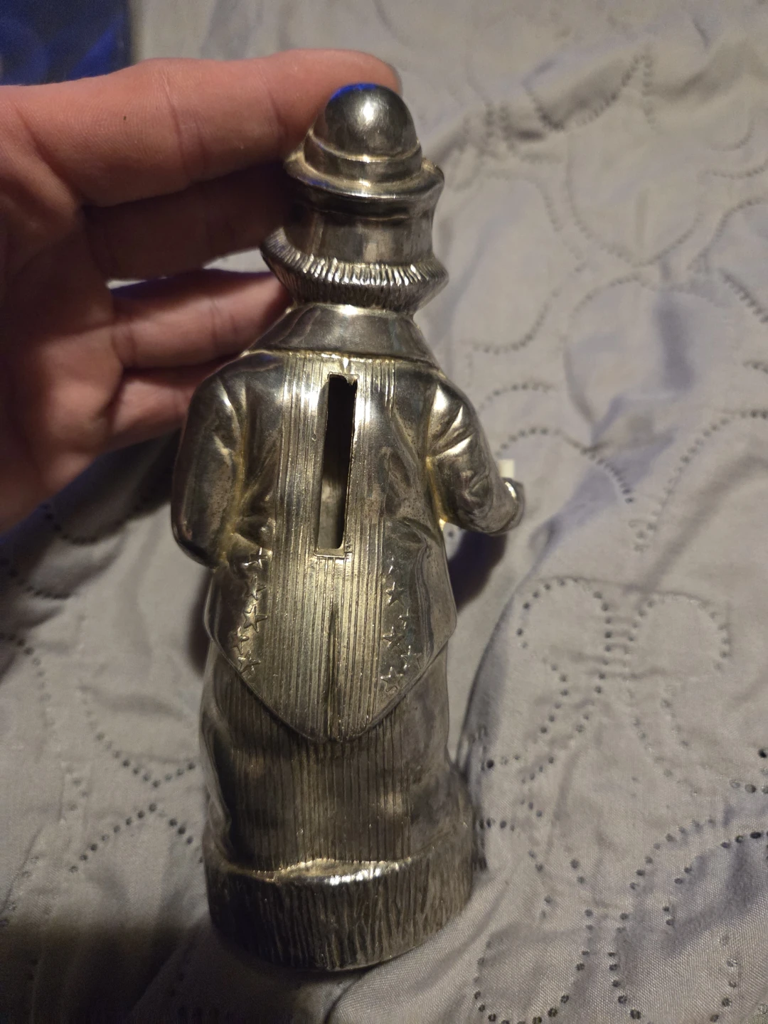 Vintage silver plated Clown coin bank - photo 2