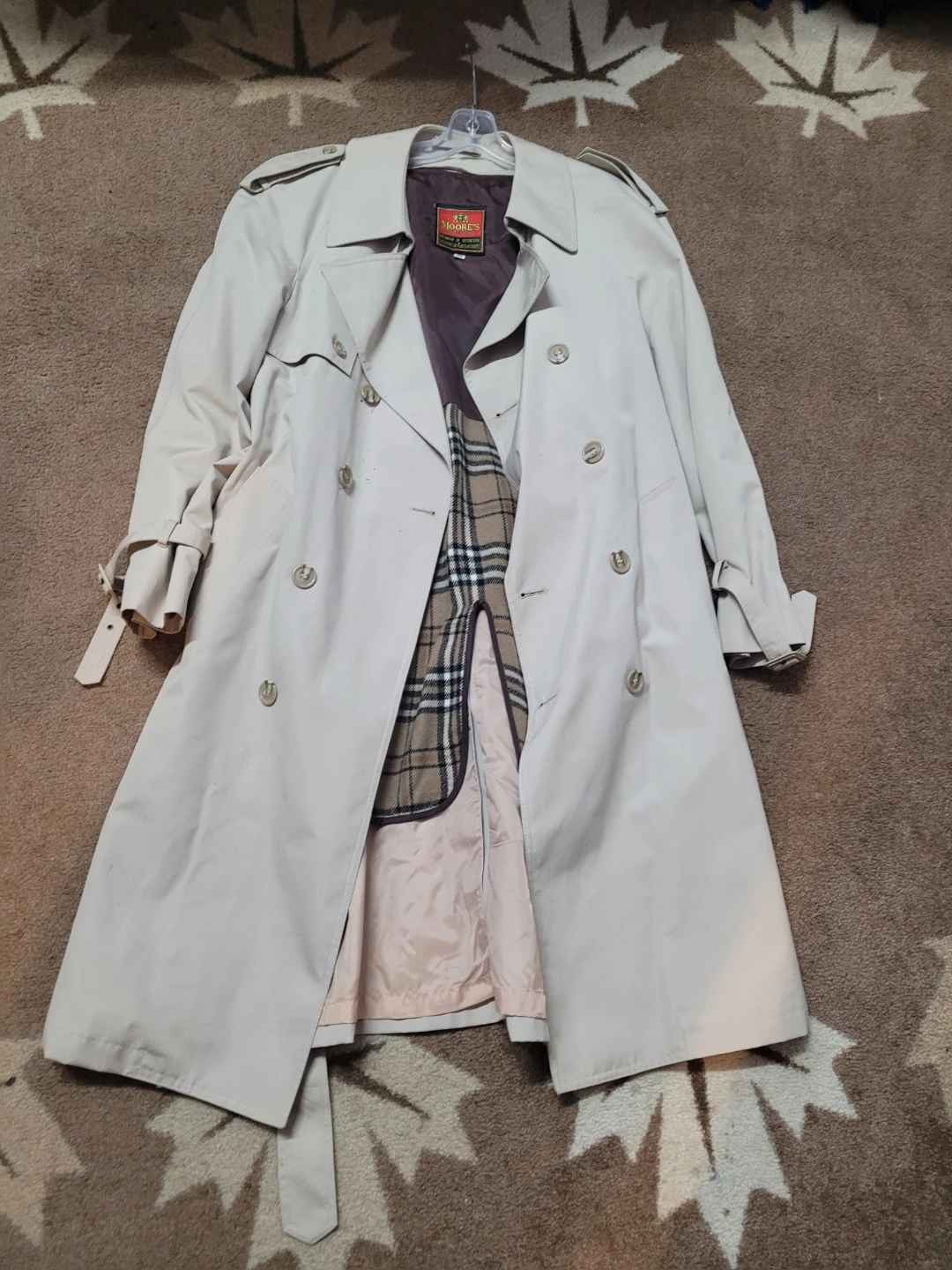 Moore's Beige Trench Coat
