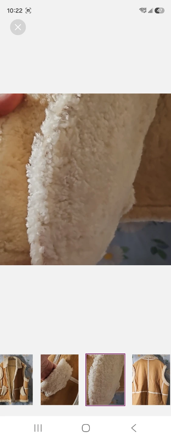 Tan real Shearling Vest - photo 4