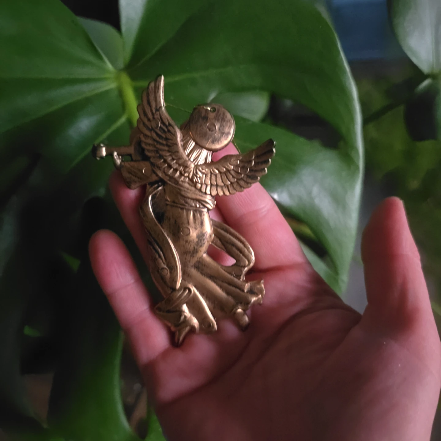 Vintage Metal Angel Christmas Ornament - photo 2