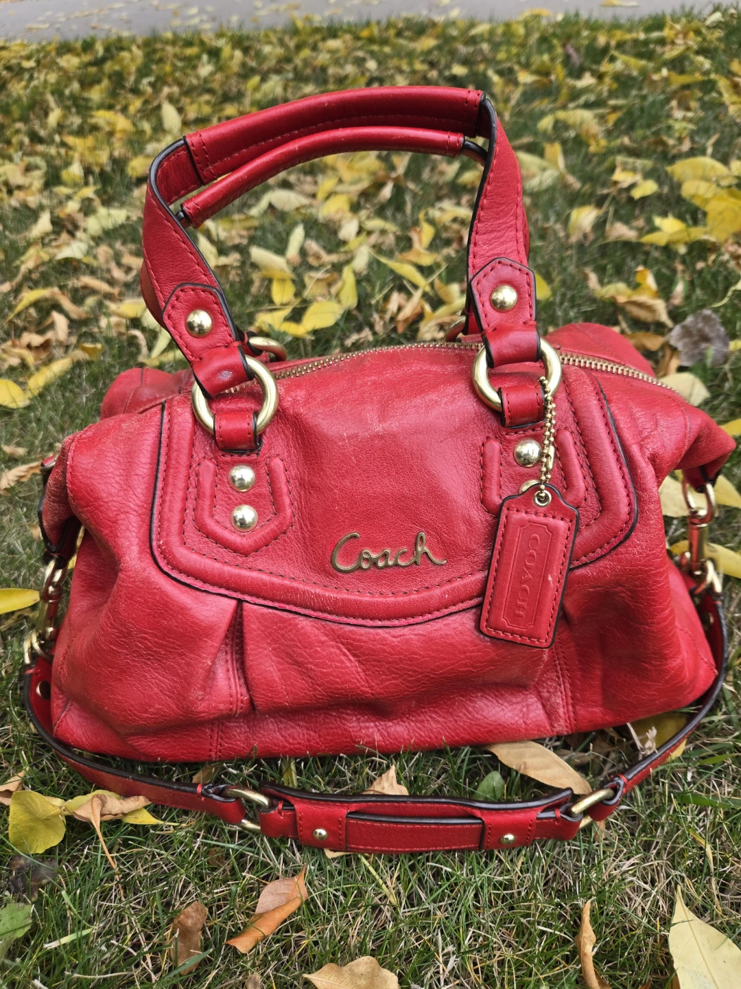 Red Coach Handbag